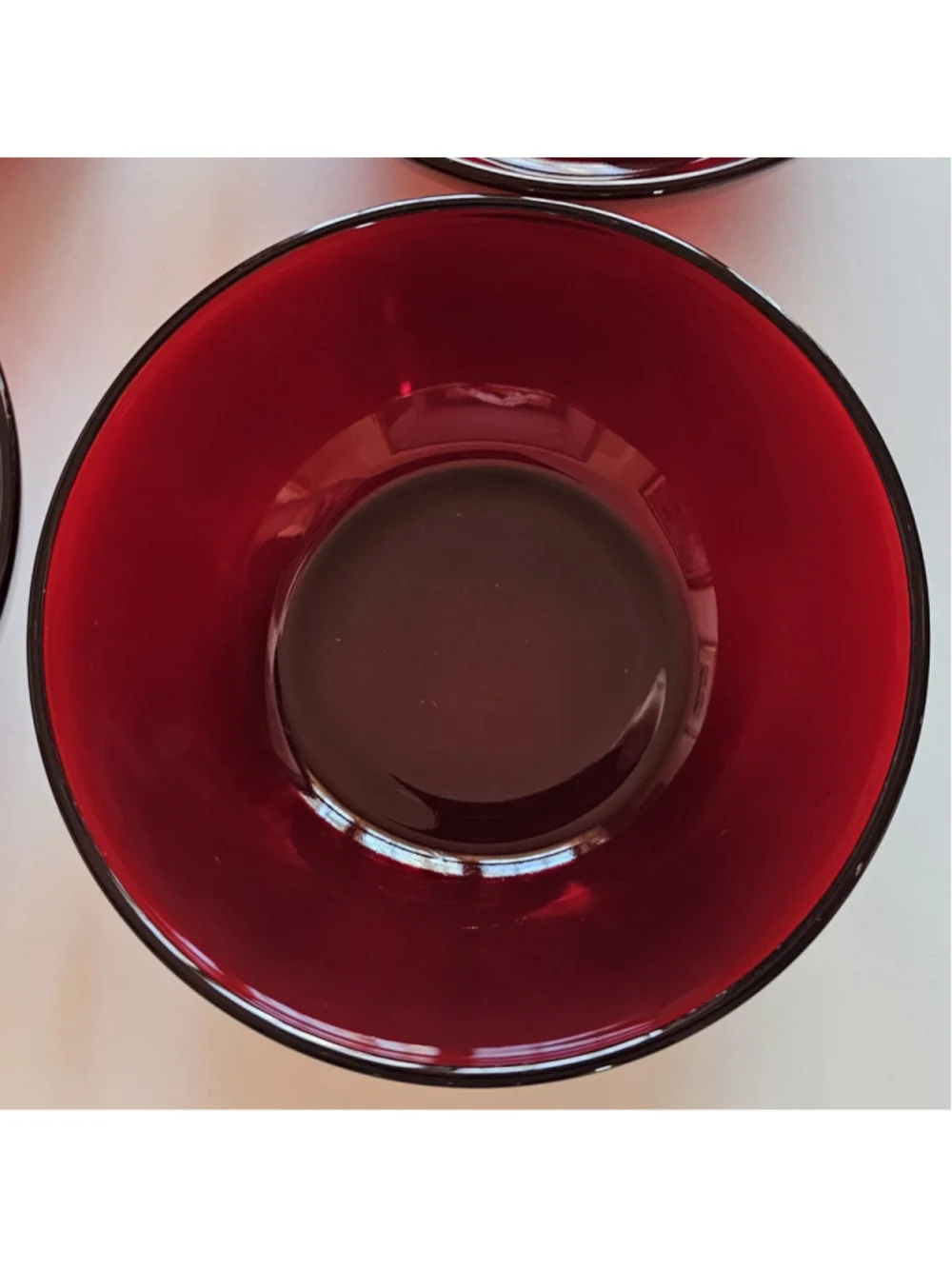 Vintage Anchor Hocking Ruby Red Glass Small Bowls – Set of 4 – 4.5